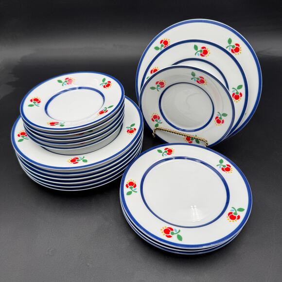 Fitz and Floyd "Fleuri" Salad Plates Set of 4 Vintage 7 5/8 inch - Picture 6 of 8